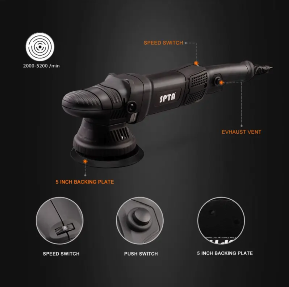 SPTA 5" 125mm 780W Dual Action Polisher Auto Polisher