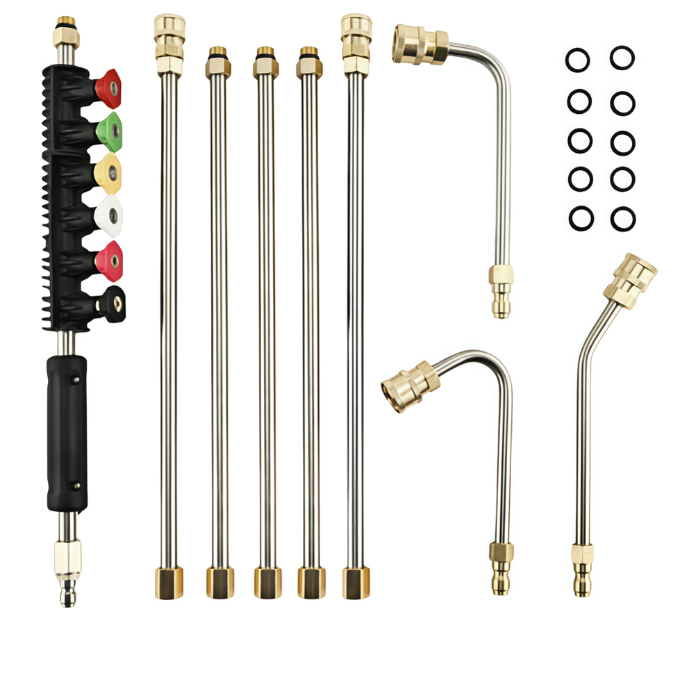 Stainless Steel Pressure Washer Extension Wand Kit 9pc