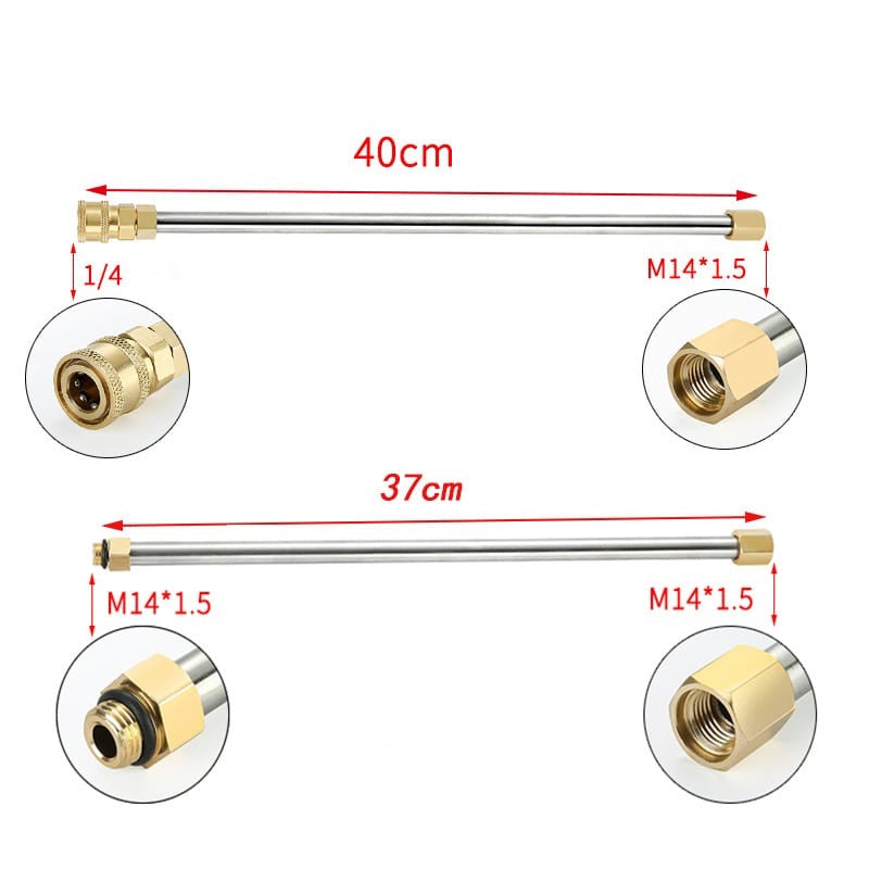 Stainless Steel Pressure Washer Extension Wand Kit 9pc