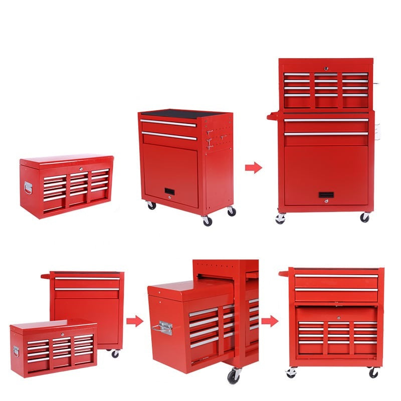 Tool Chest and Rolling Cabinet 8 Drawers Combo