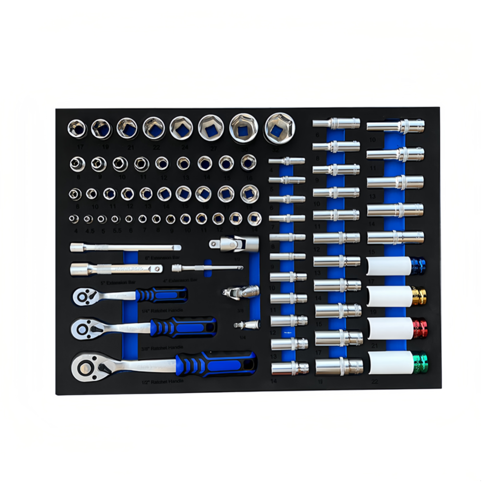 Ultimate Master Tool Set 245 Piece Metric and SAE EVA Foam Tool Set With 7 Drawers Tool Trolley
