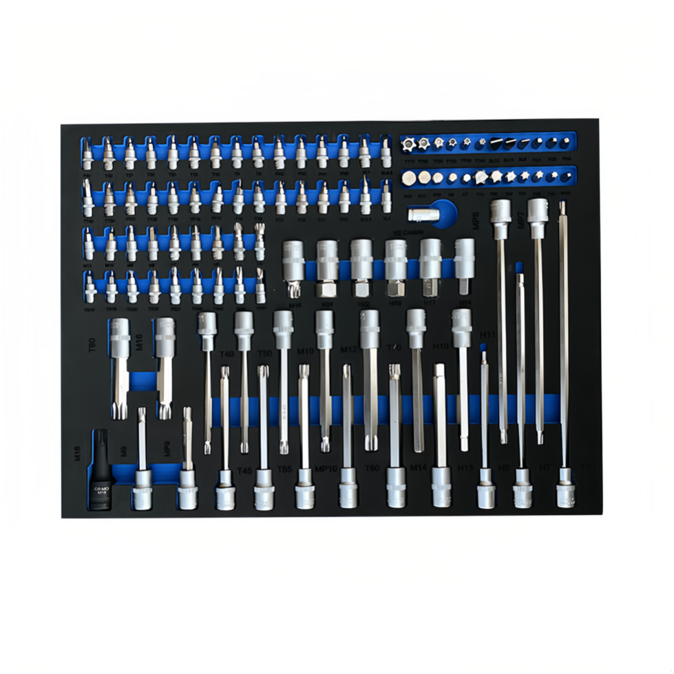 Ultimate Master Tool Set 245 Piece Metric and SAE EVA Foam Tool Set With 7 Drawers Tool Trolley