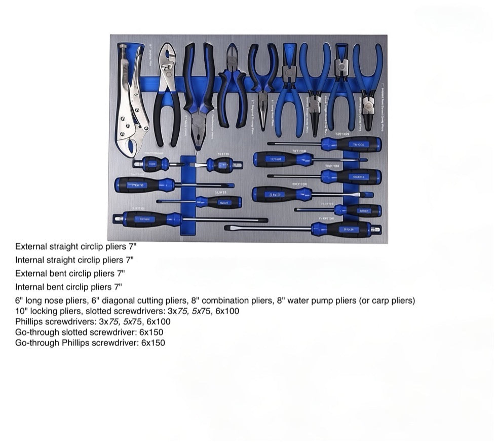 Ultimate Master Tool Set 424 Piece Metric and SAE EVA Foam Tool Set With 7 Drawers Tool Trolley