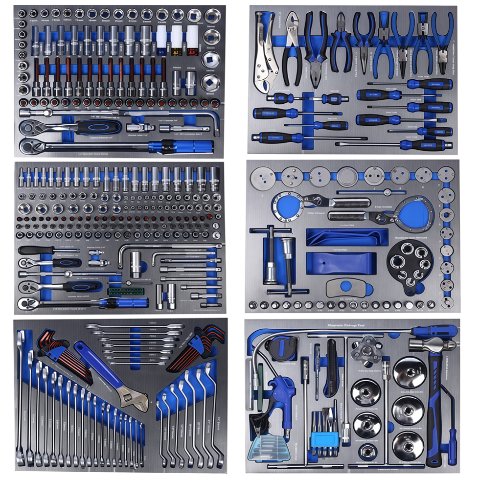 Ultimate Master Tool Set 424 Piece Metric and SAE EVA Foam Tool Set With 7 Drawers Tool Trolley