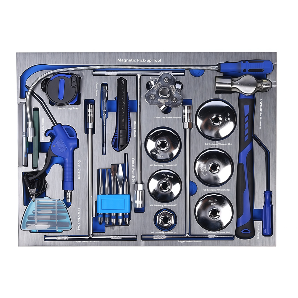 Ultimate Master Tool Set 424 Piece Metric and SAE EVA Foam Tool Set With 7 Drawers Tool Trolley