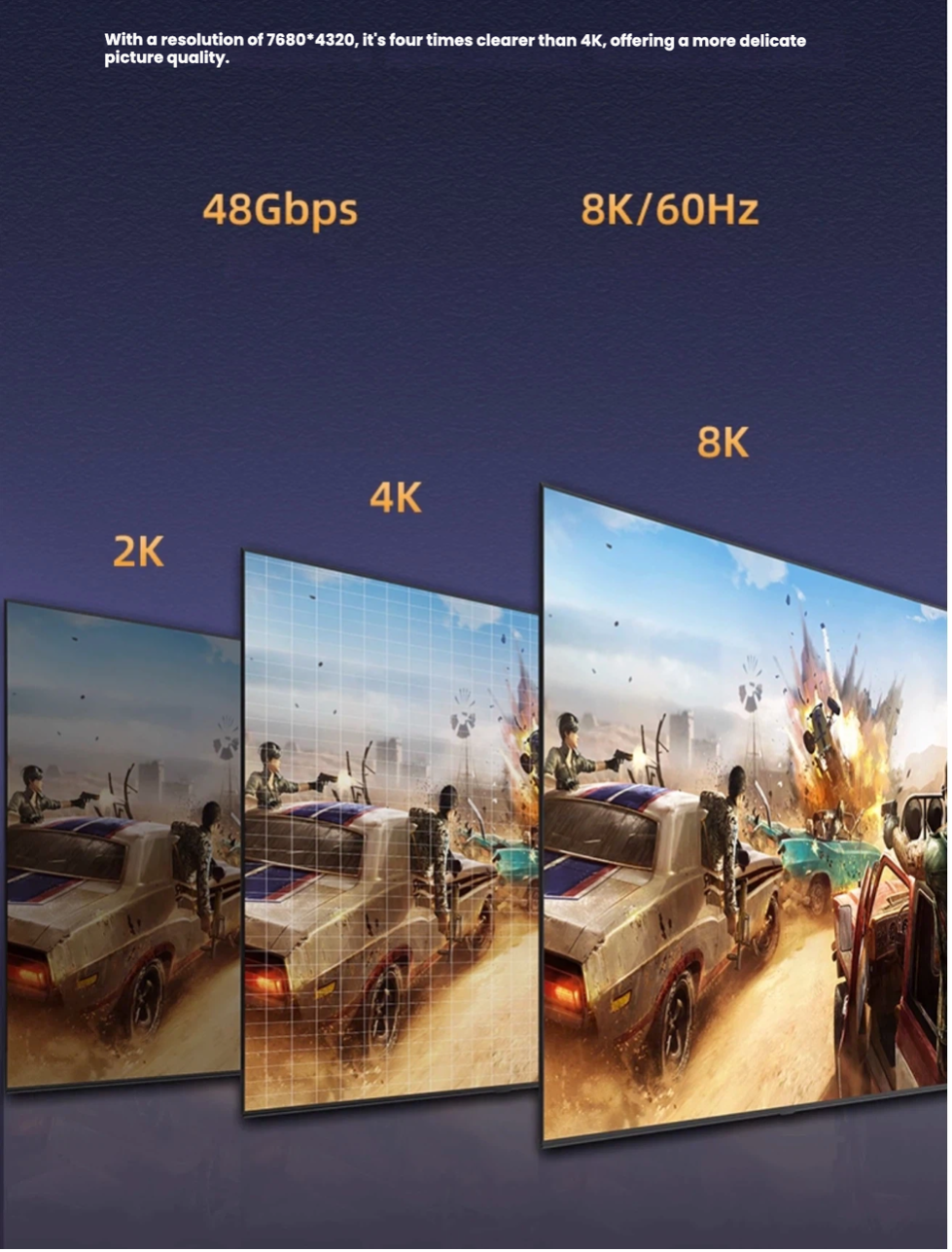 Unitek HDMI 2.1 8K Cable 1M