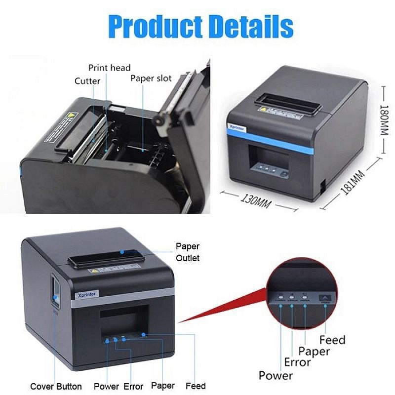 Xprinter XP-N160II USB +Wifi 80mm Thermal Receipt Printer