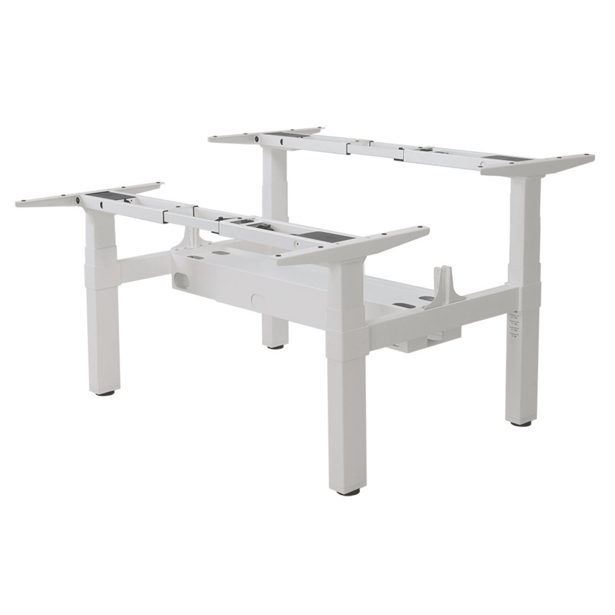 Adjustable Workstation- Dual Desk with Smart Control & Divider Screen 1200x 600 x18mm - TrendLine & Co.