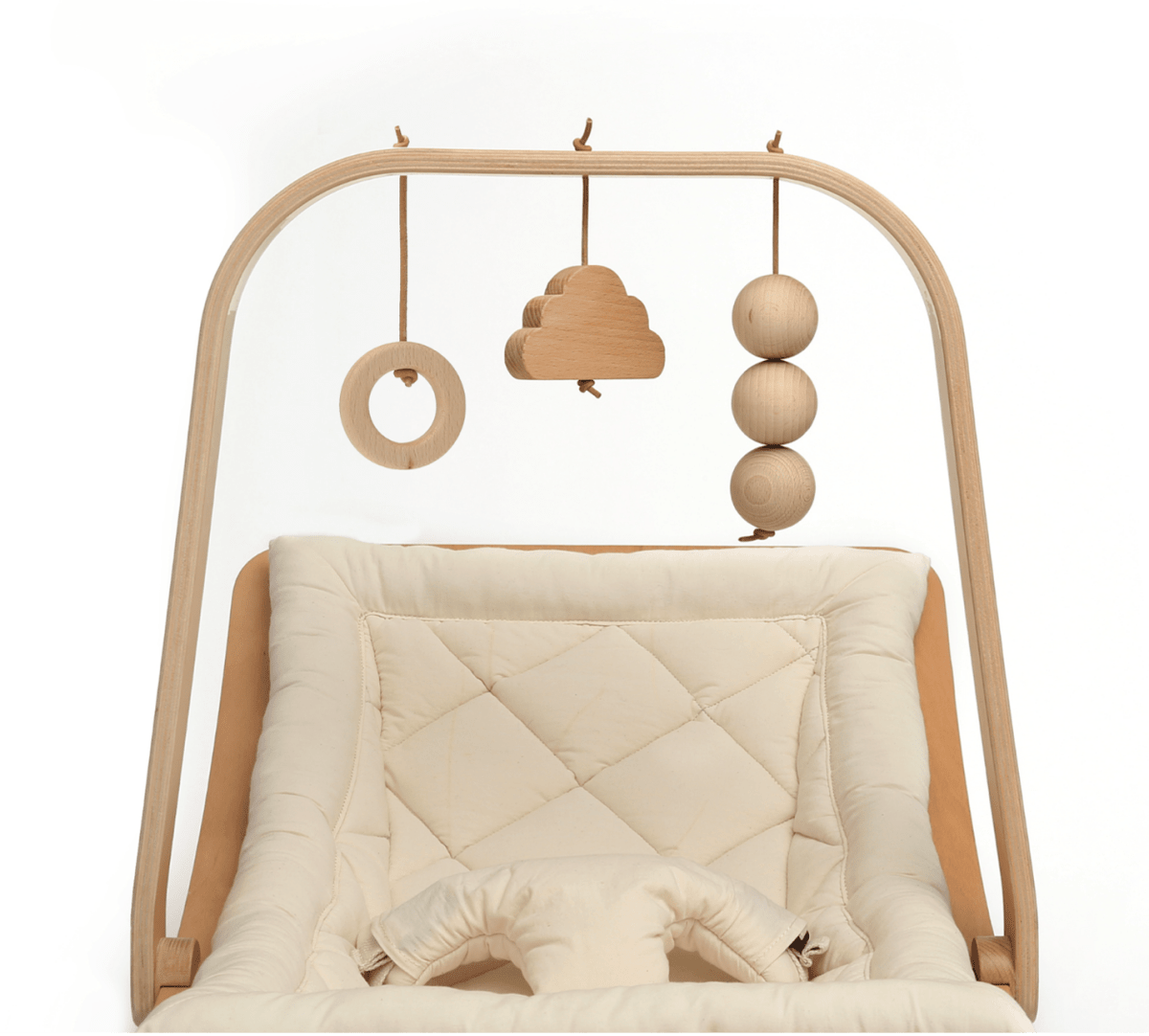 Baby Bouncer With A Toy Bar Natural - TrendLine & Co.
