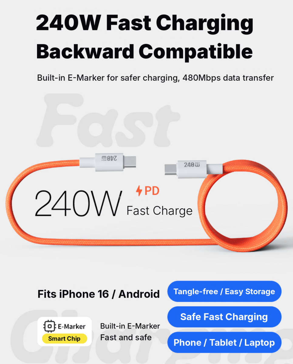 Basemo Magnetic USB-C Fast Charging Cable - TrendLine & Co.