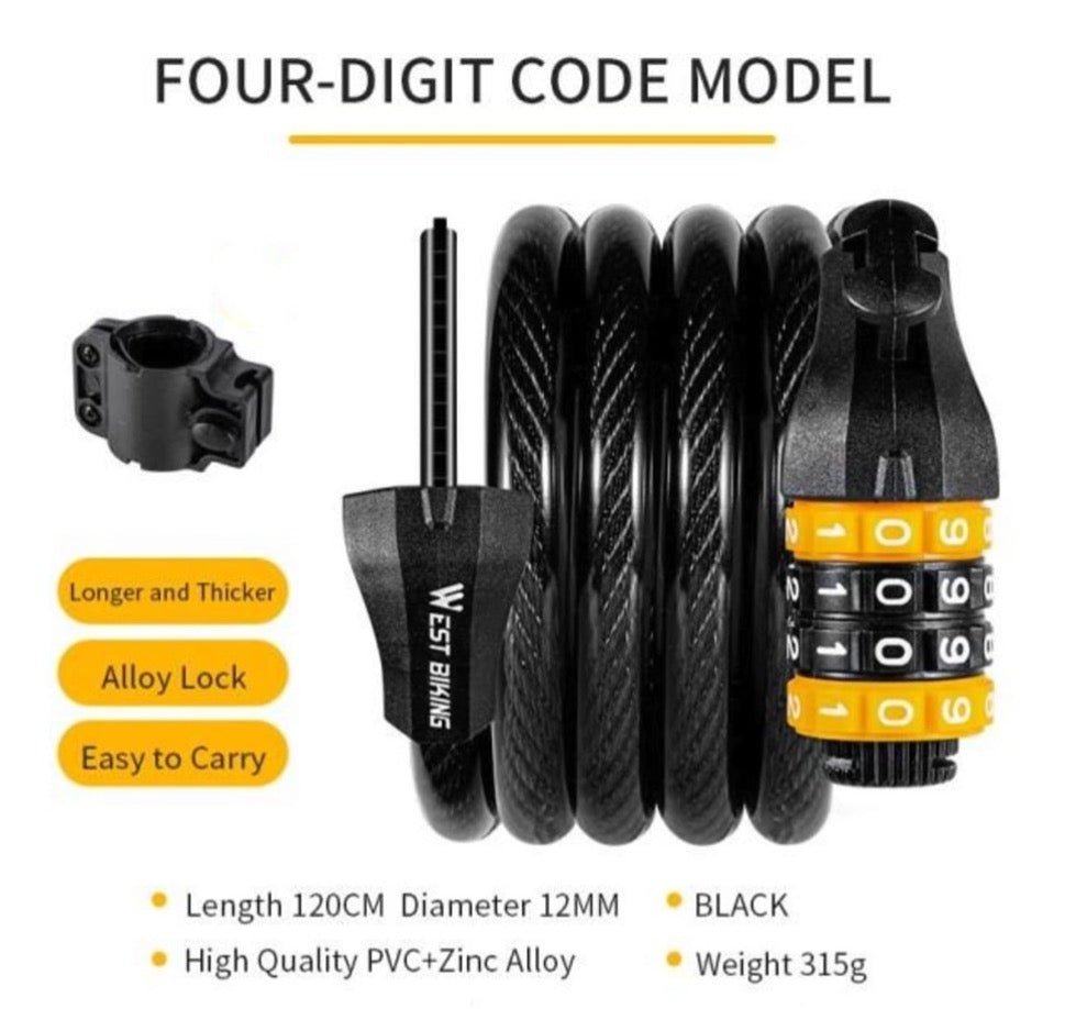 Bicycle Cable Lock - TrendLine & Co.