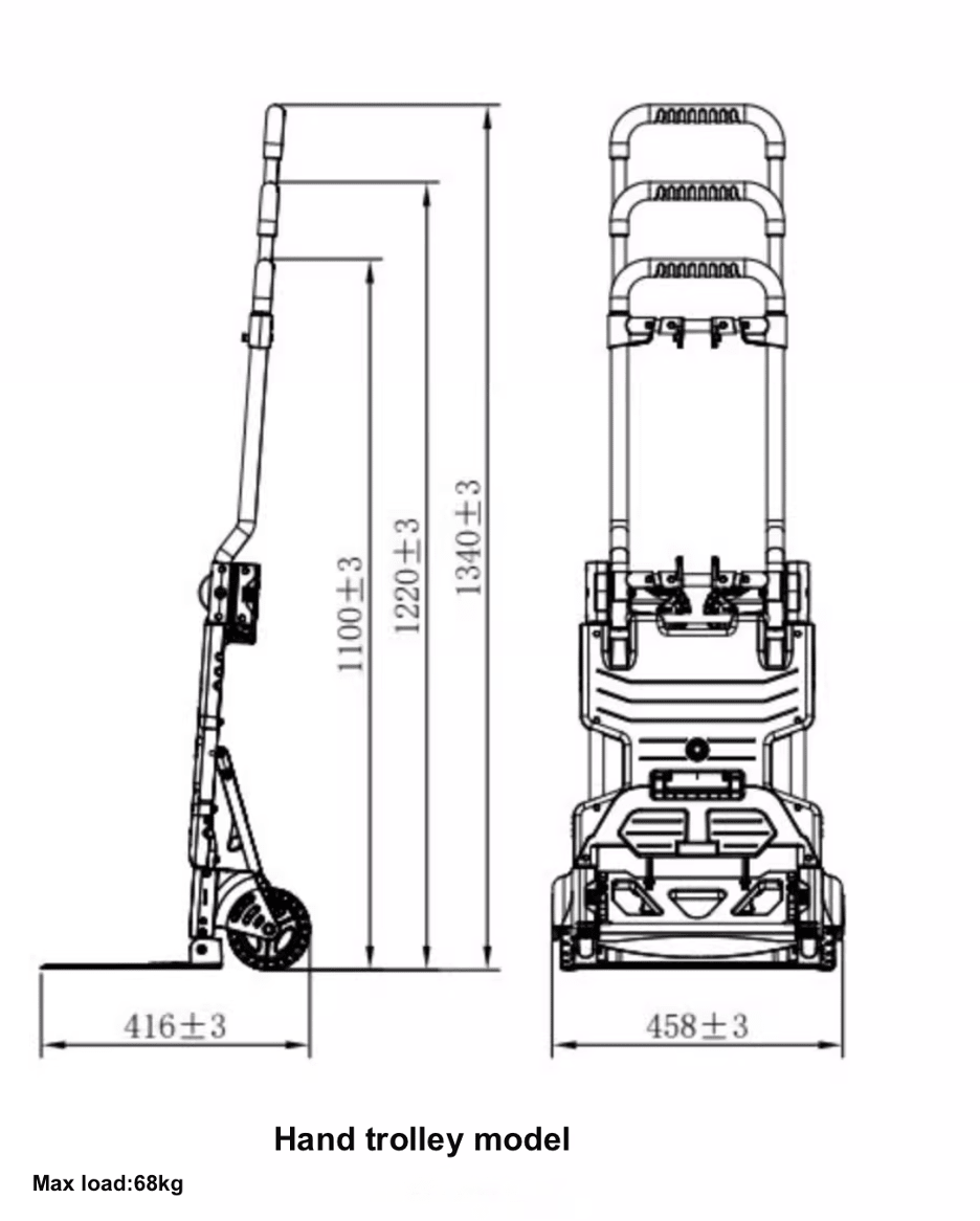 Blue Point 2-in-1 Folding Hand Truck And Dolly Cart - TrendLine & Co.