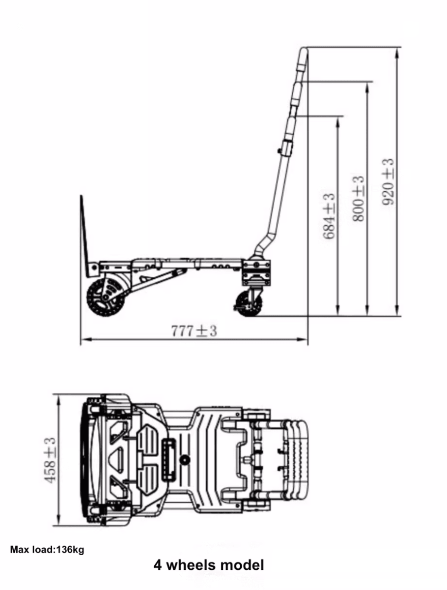 Blue Point 2-in-1 Folding Hand Truck And Dolly Cart - TrendLine & Co.