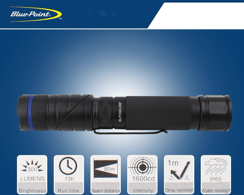 Blue Point 90 Degree Rotating Head Led Rechargeable Flashlight - TrendLine & Co.