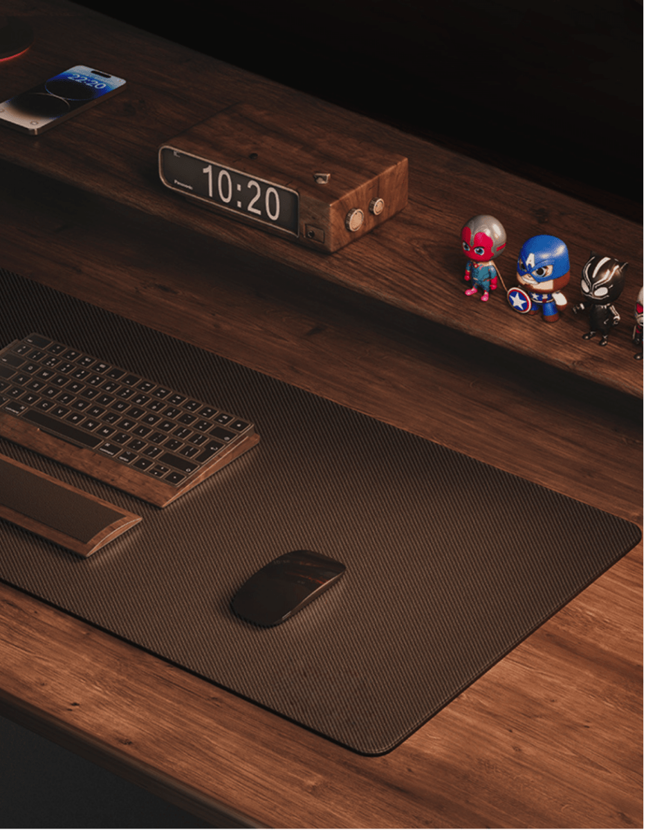 Carbon Fiber Texture Desk Mat Double-sided Desk Mat 80x40cm - TrendLine & Co.