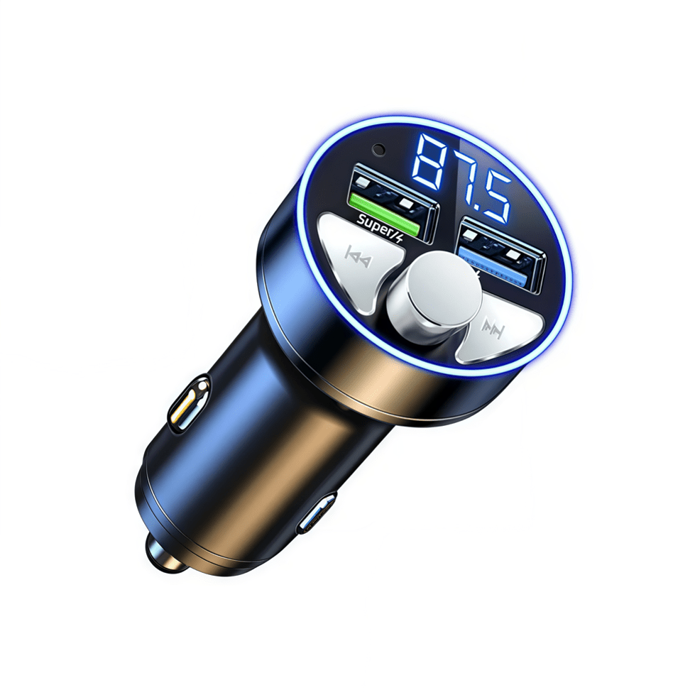 Cross-Border Car Phone Fast Charger MP3 Music Bluetooth Player BLACK - TrendLine & Co.