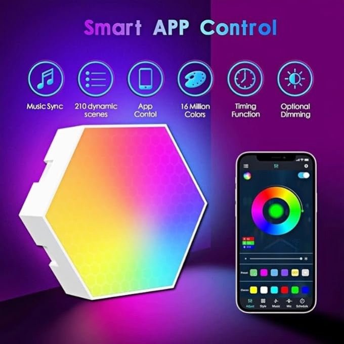 Decorative LED Light RGB Wall Lights 12 Pieces - TrendLine & Co.