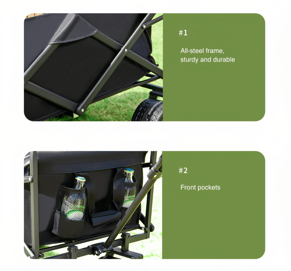 Foldable Outdoor Utility Shopping Trolley Trailer Wagon Beach Trolley - TrendLine & Co.