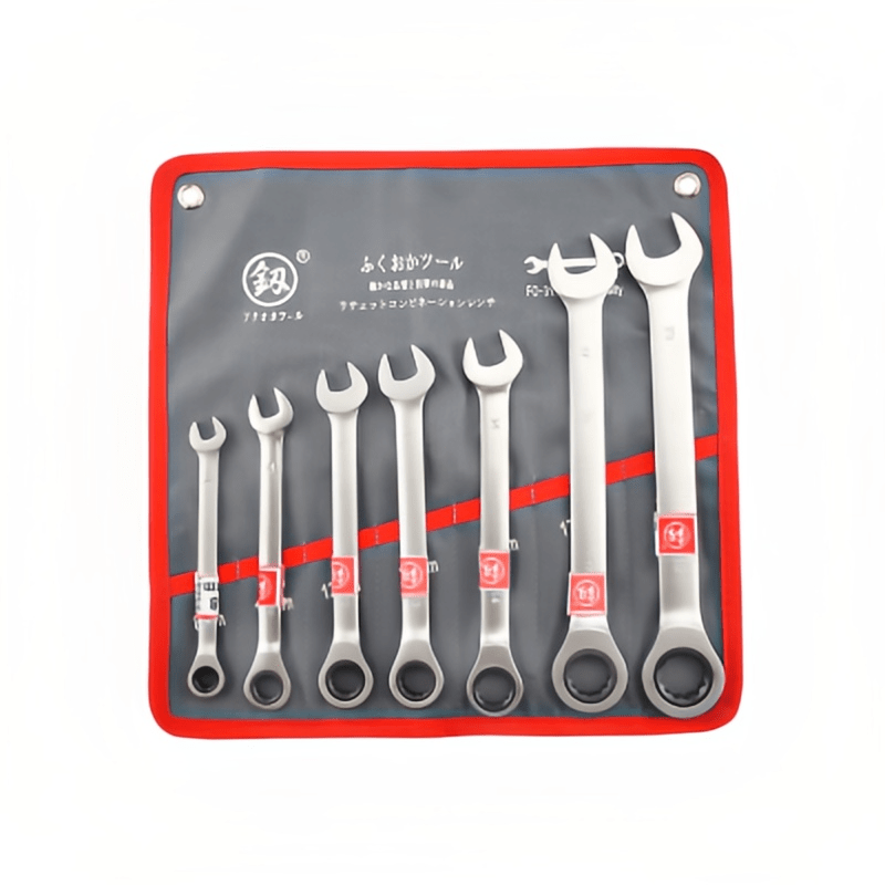Fukuoka 釰 7PC Metric Ratcheting Combination Wrench Set - TrendLine & Co.