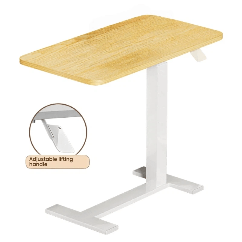 Height Adjustable Mobile Sofa & Bed Side Table 680x360x15mm gas spring lifting NATURAL - TrendLine & Co.