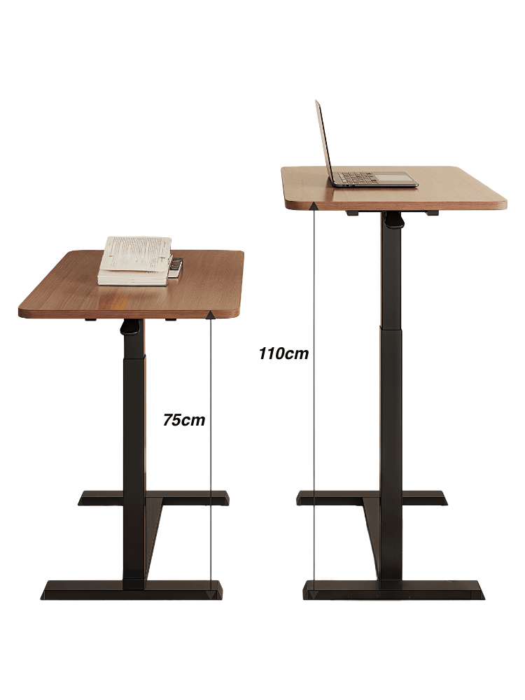 Height Adjustable Mobile Sofa & Bed Side Table 700x400x 15 mm Gas Spring Lifting - TrendLine & Co.
