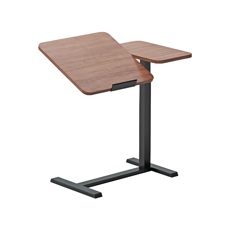 Height Adjustable Mobile Sofa & Bed Side Table dual 700x400x15 mm Gas Spring Lifting - TrendLine & Co.