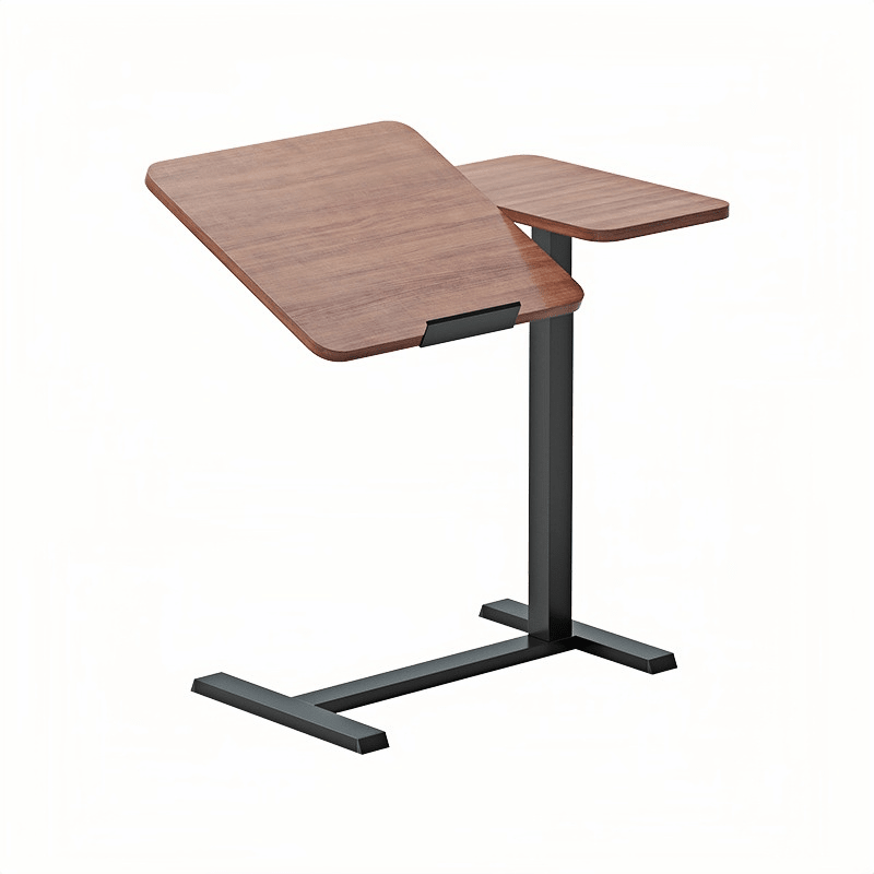 Height Adjustable Mobile Sofa & Bed Side Table dual 700x400x15 mm Gas Spring Lifting - TrendLine & Co.