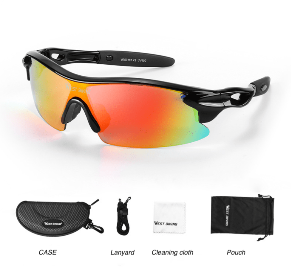 Kids Cycling Glass Wing Sunglass Photochromic Black - TrendLine & Co.