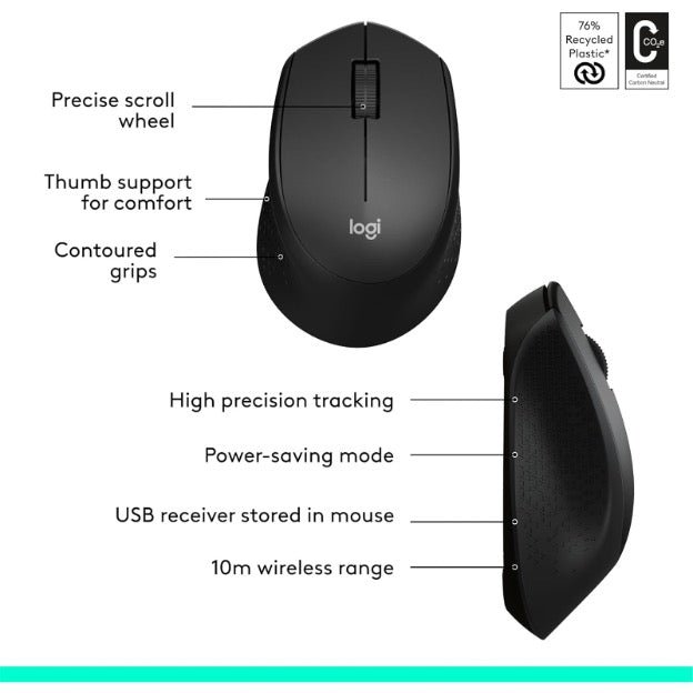 Logitech MK345 Wireless Keyboard & Mouse Combo - Black - TrendLine & Co.