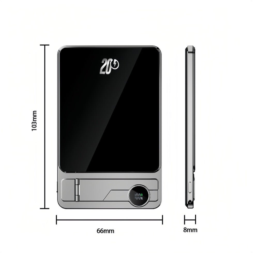 Magnetic Wireless Power Bank 10000mAh Grey - TrendLine & Co.