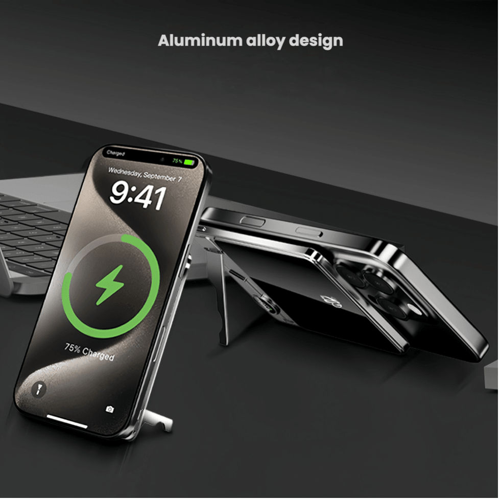Magnetic Wireless Power Bank 10000mAh Grey - TrendLine & Co.