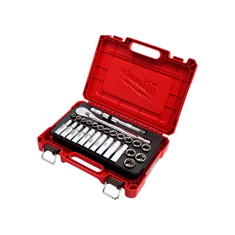 Milwaukee 1/2" Drive Metric Ratchet & Socket Set 28PC