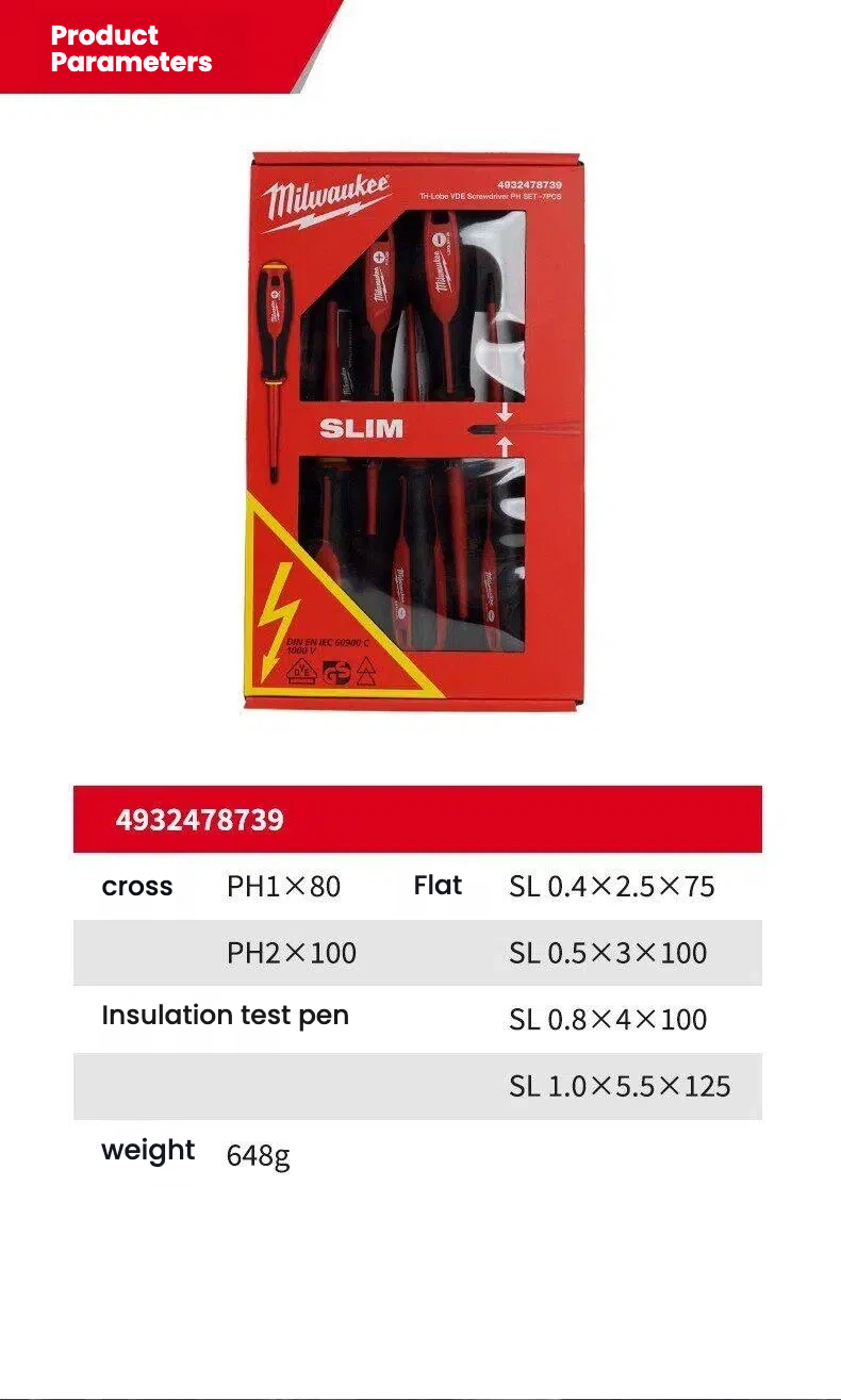 Milwaukee 7PC Insulated Screwdriver Set