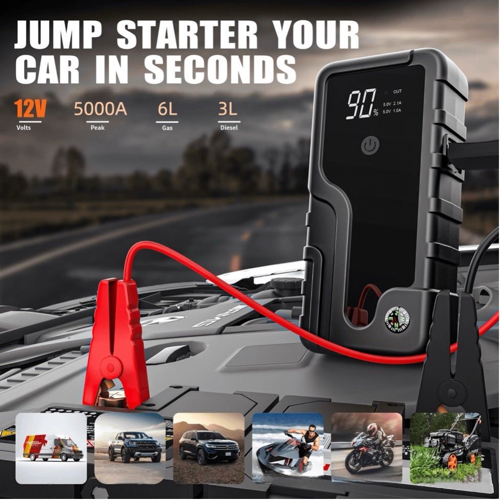 Multi-functional Jump Starter and Power Bank 5000mAh 12v - TrendLine & Co.