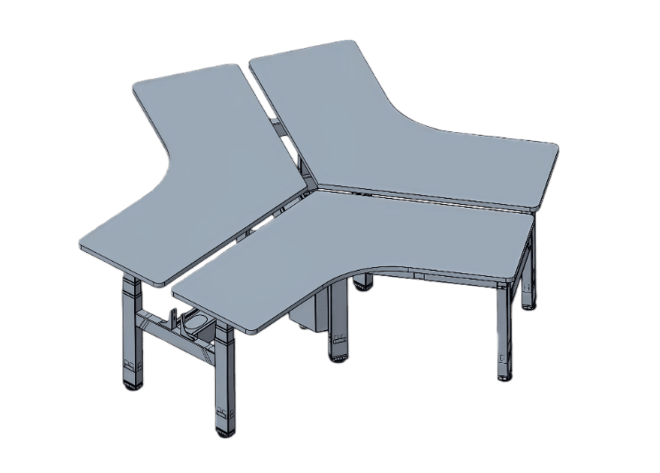Multi-person Electric Height-adjustable Office Desk Workstation 25mm Thickness - TrendLine & Co.