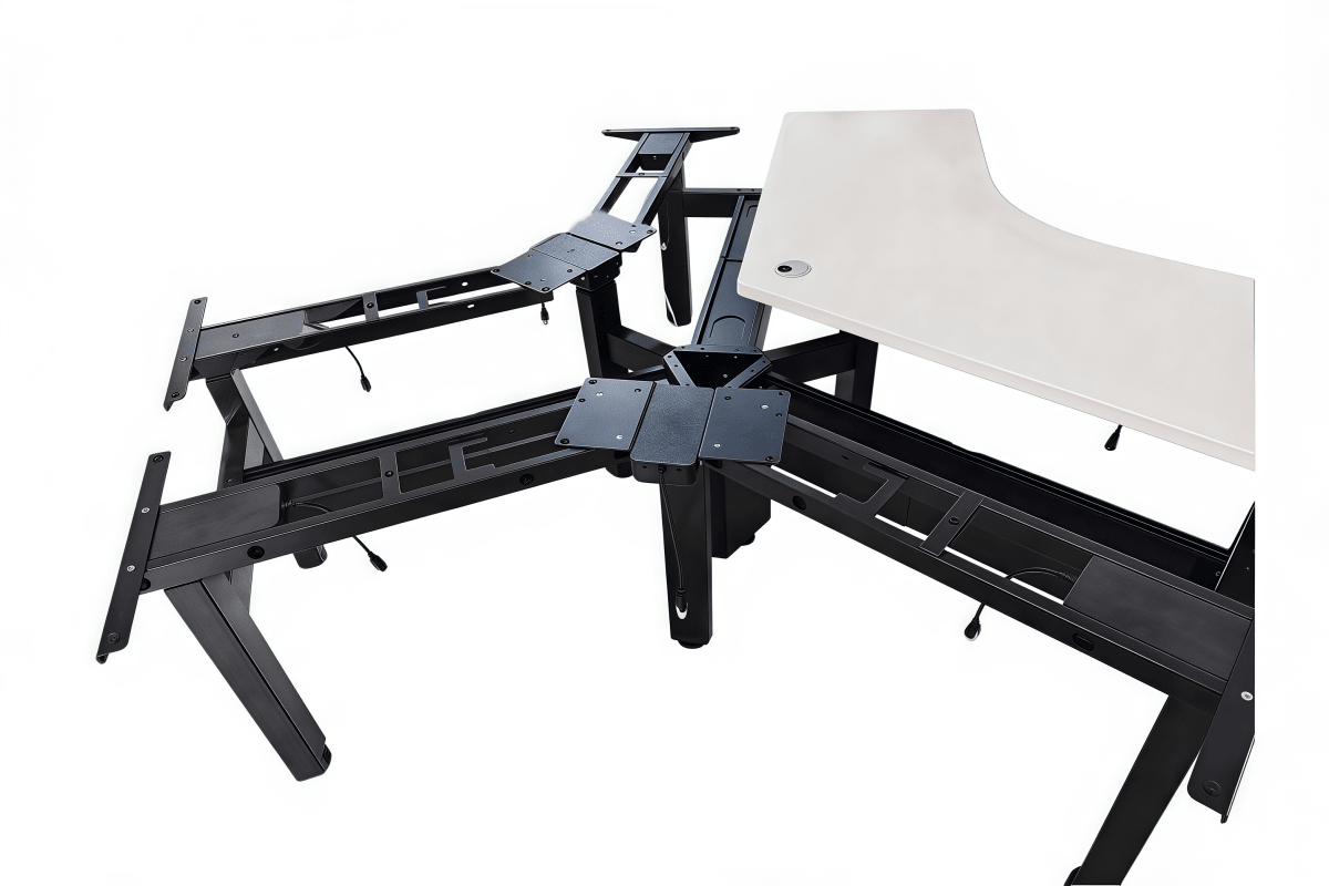 Multi-person Electric Height-adjustable Office Desk Workstation 25mm Thickness - TrendLine & Co.