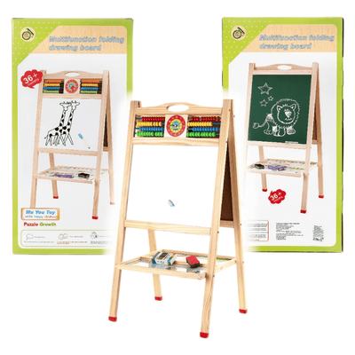 Multifunction Folding Wooden Drawing Board For Kids