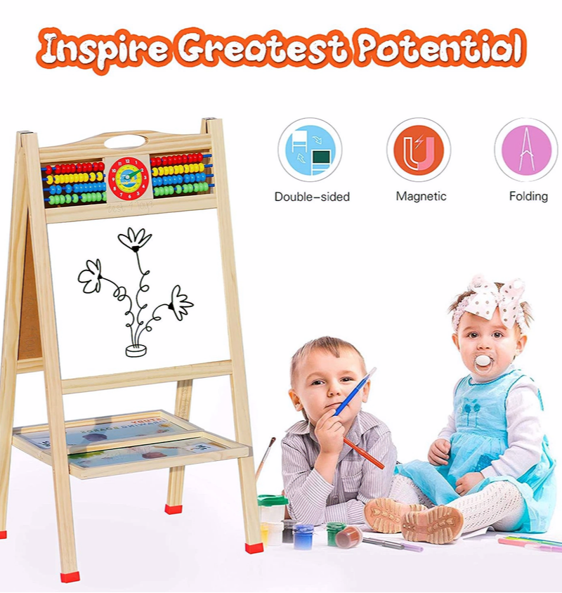 Multifunction Folding Wooden Drawing Board For Kids - TrendLine & Co.