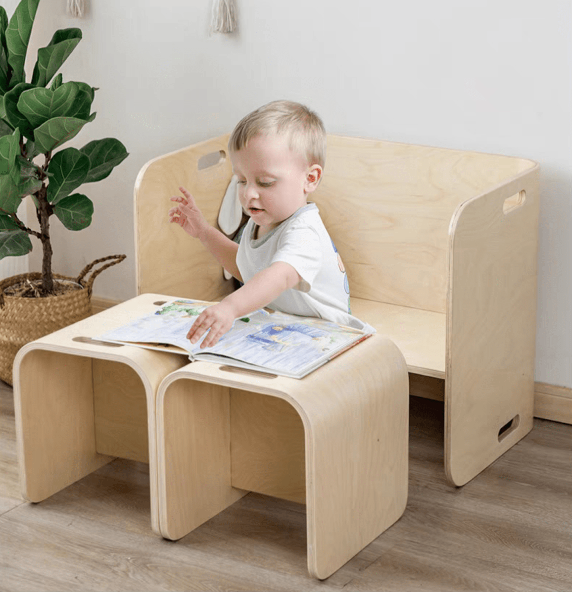 Multifunctional Kids Desk and Chair Set plywood - TrendLine & Co.
