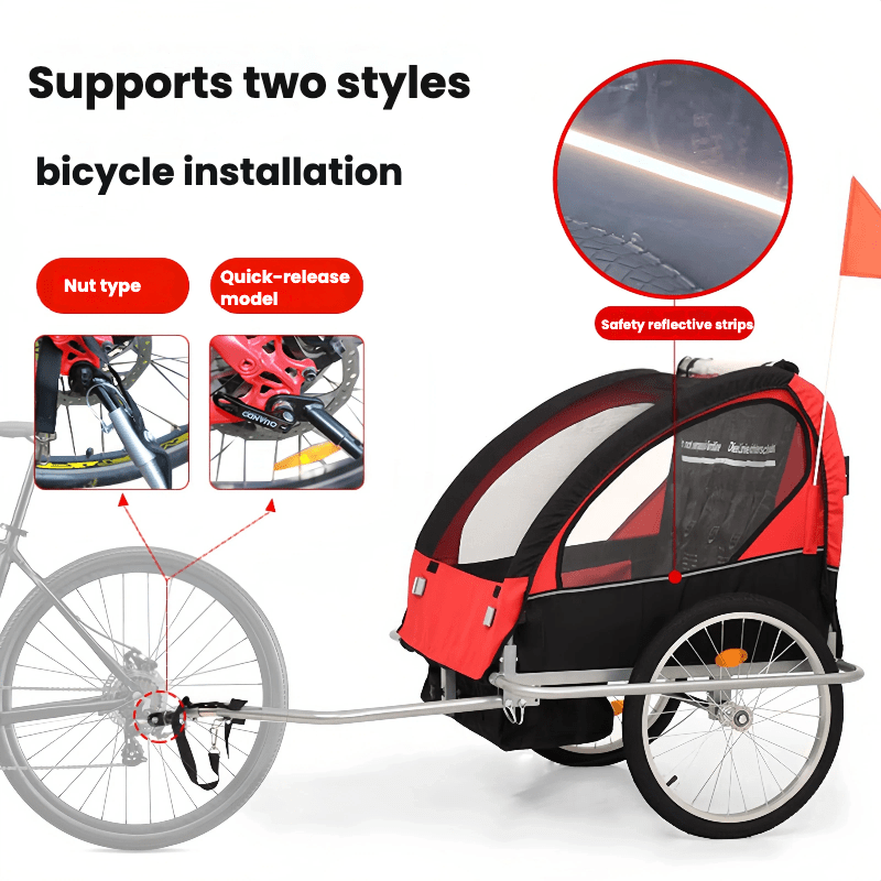 Multifunctional Parent-child Outdoor Child Bicycle Trailer and Hand-pushed Stroller - TrendLine & Co.