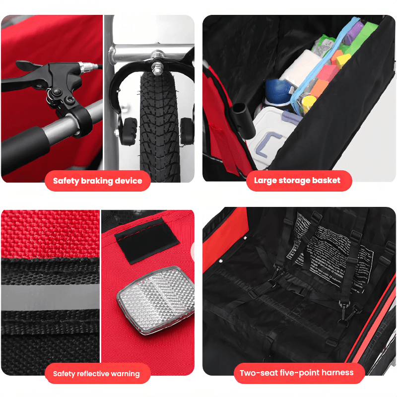 Multifunctional Parent-child Outdoor Child Bicycle Trailer and Hand-pushed Stroller - TrendLine & Co.