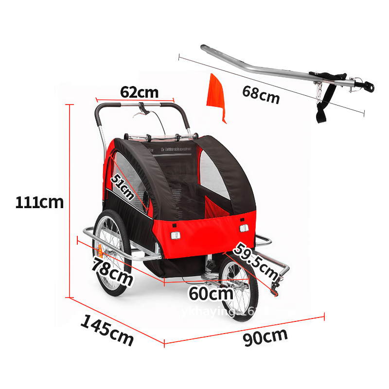 Multifunctional Parent-child Outdoor Child Bicycle Trailer and Hand-pushed Stroller - TrendLine & Co.