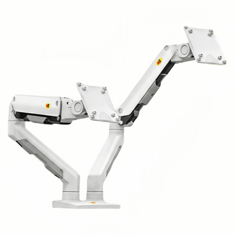 NB G55 Heavy Duty Dual Monitor Arm for 27-34” Screens, Monitor Mount Load Max 16 kg VESA 75/100 mm WHITE - TrendLine & Co.