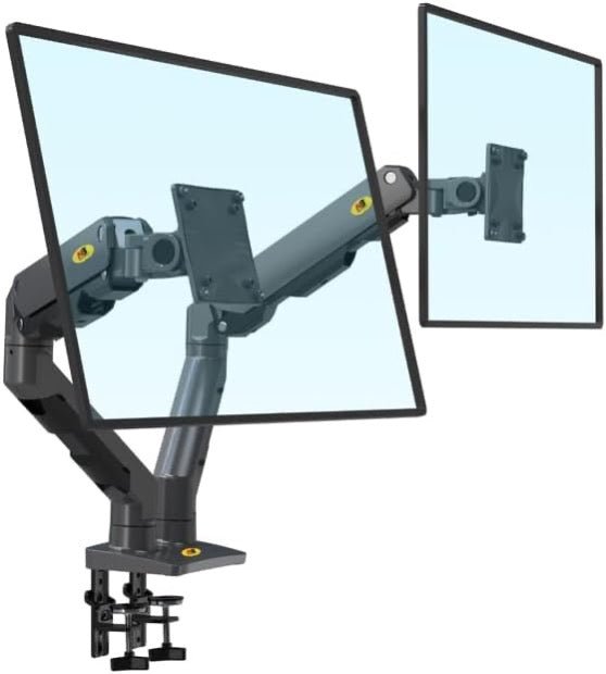 NB North Bayou G65 heavy-duty dual monitor arm desk mount for 27-34 Inches Computer Screens BLACK - TrendLine & Co.