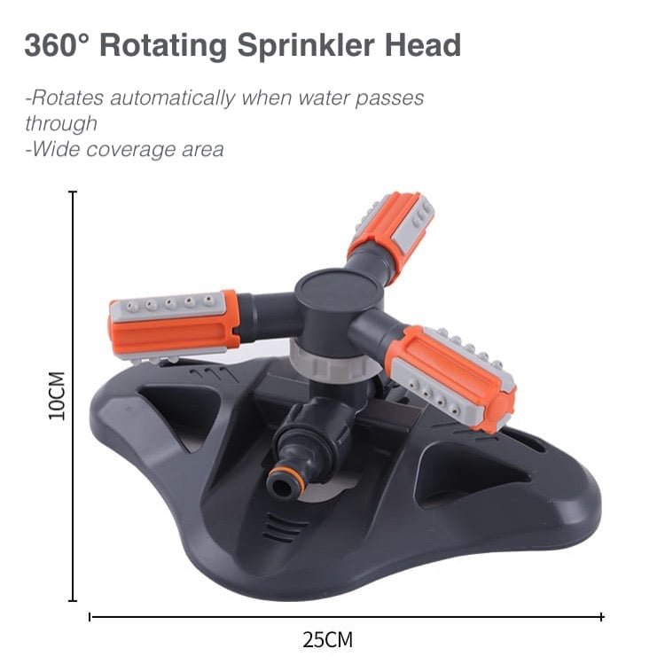 Plastic Three-arm Rotating Garden Sprinkler - TrendLine & Co.