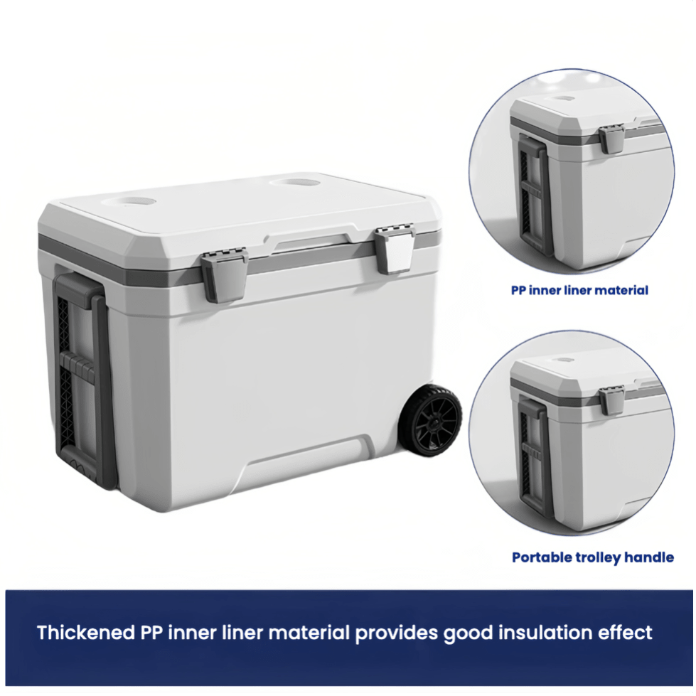 Portable 45L Chilly Bin With Wheels Cooler Box - TrendLine & Co.