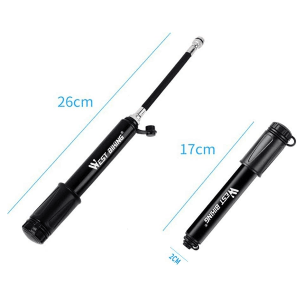 Portable Alloy Mini Bicycle Tyre Pump Air Pump 100PSI - TrendLine & Co.