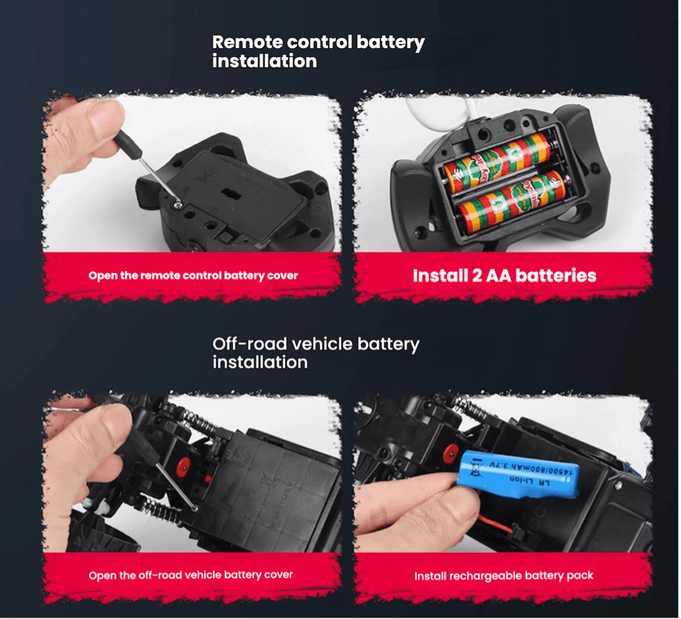 Rechargeable Four-wheel Drive (4WD) Remote Control Off-road Climbing Car - TrendLine & Co.