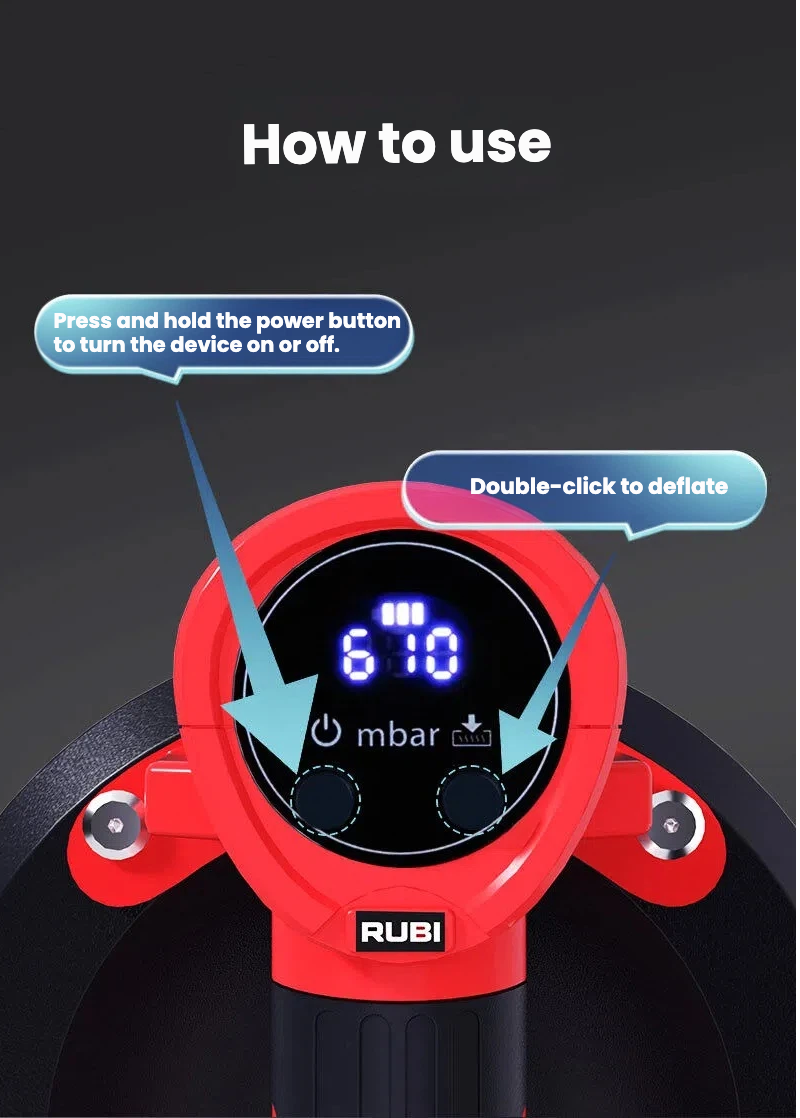 RUBI Electric Vacuum Suction Cup