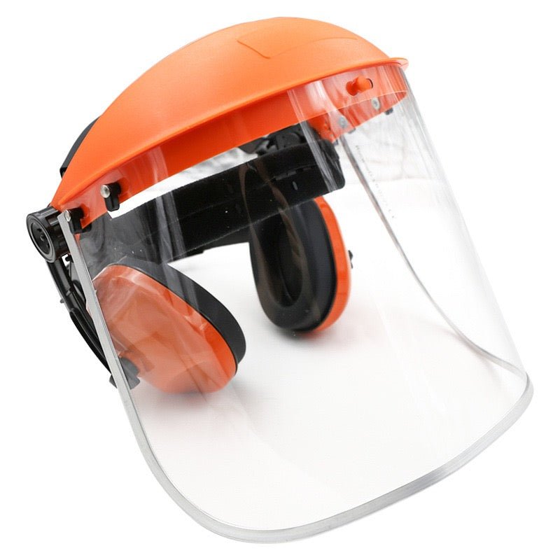 Safety Helmet Face Shield With Ear Muffs and PVC Visor - TrendLine & Co.